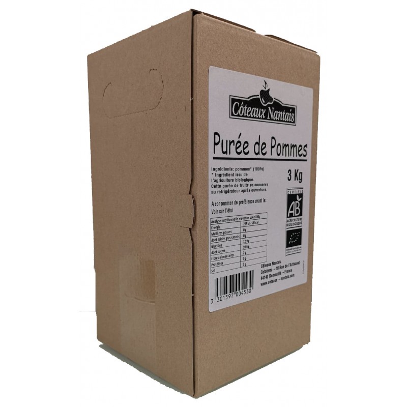 Purée de pommes Bio - 3kg