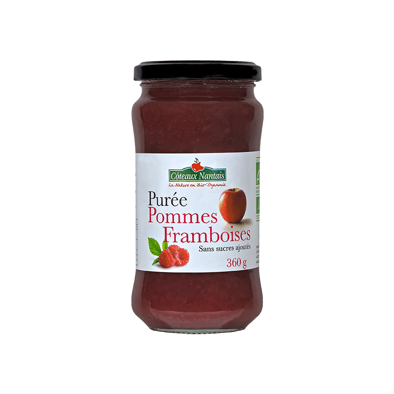 Purée pommes framboises Bio - 360 g