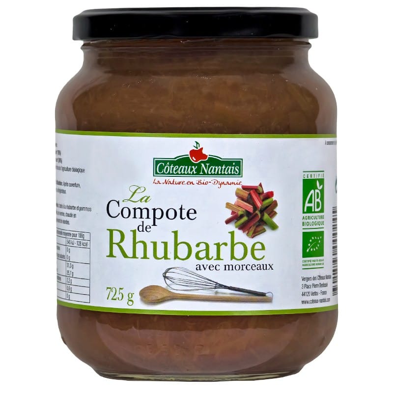 Compote de rhubarbe Bio - 725 g