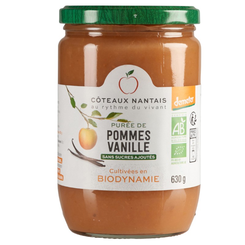 Purée pommes vanille Bio Demeter - 630 g