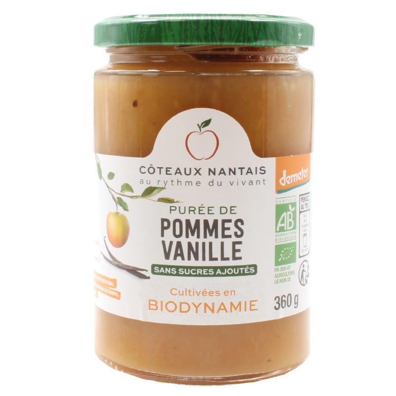 Purée pommes vanille Bio Demeter - 360 g