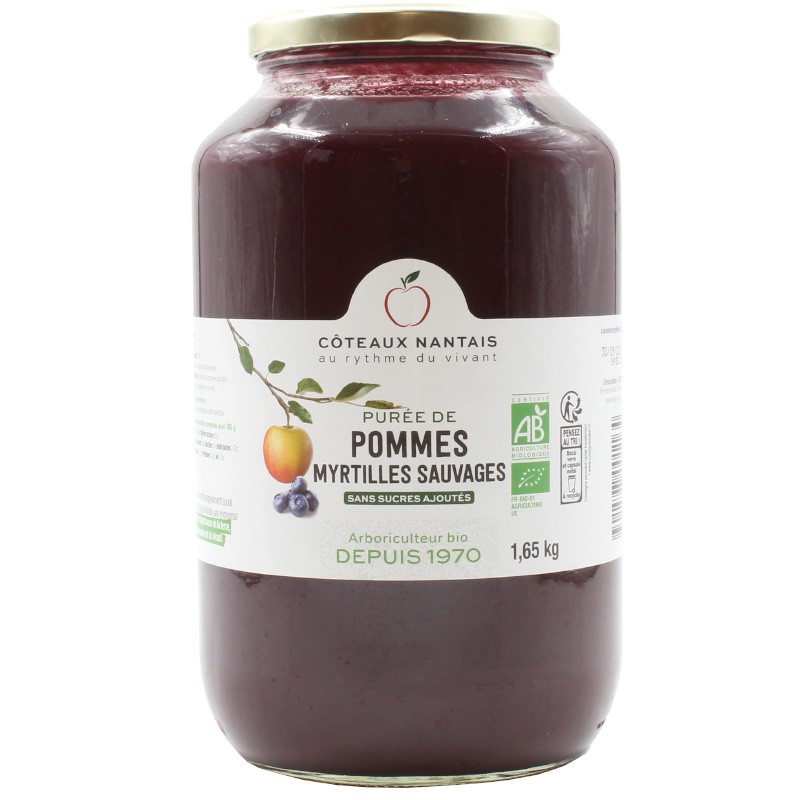 Purée pommes myrtilles Bio - 1,65 kg