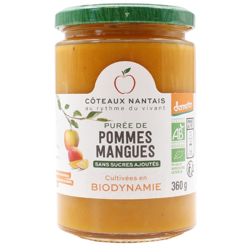 Purée pommes mangues Bio Demeter - 360 g