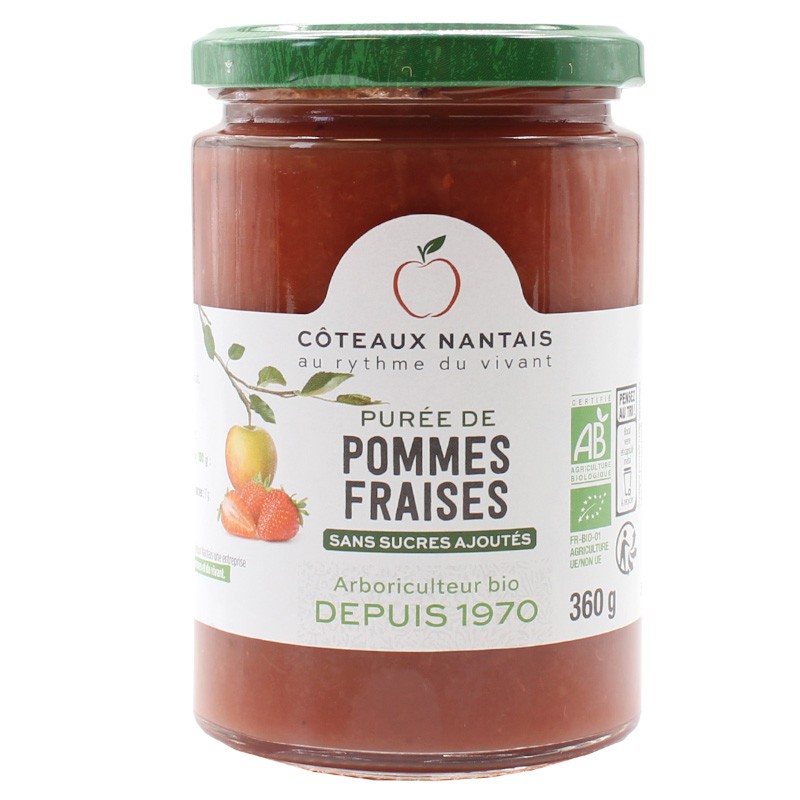 Purée pommes fraises Bio - 360 g