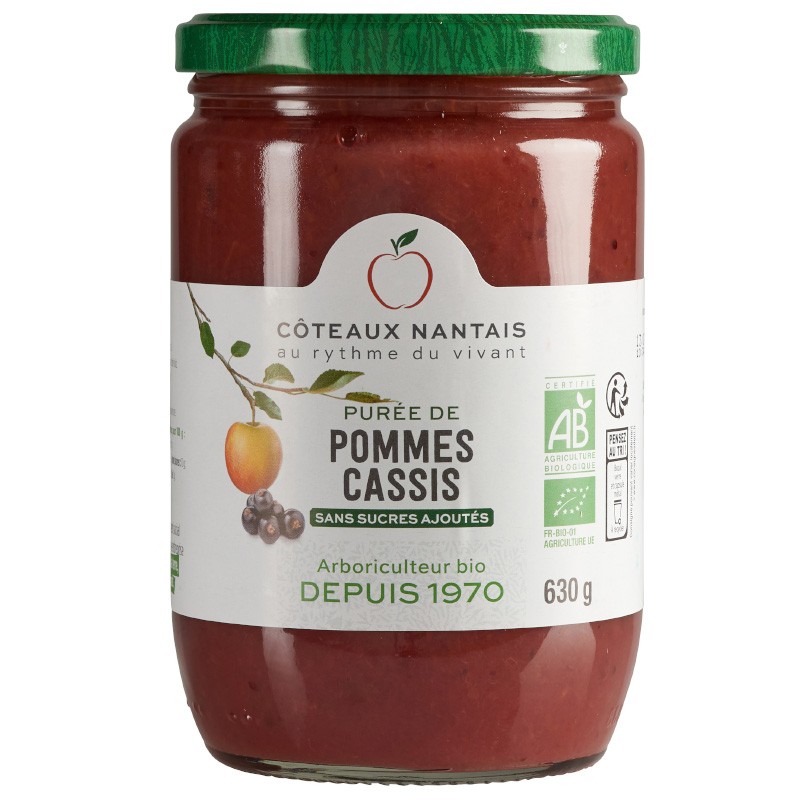 Purée pommes cassis Bio - 630 g