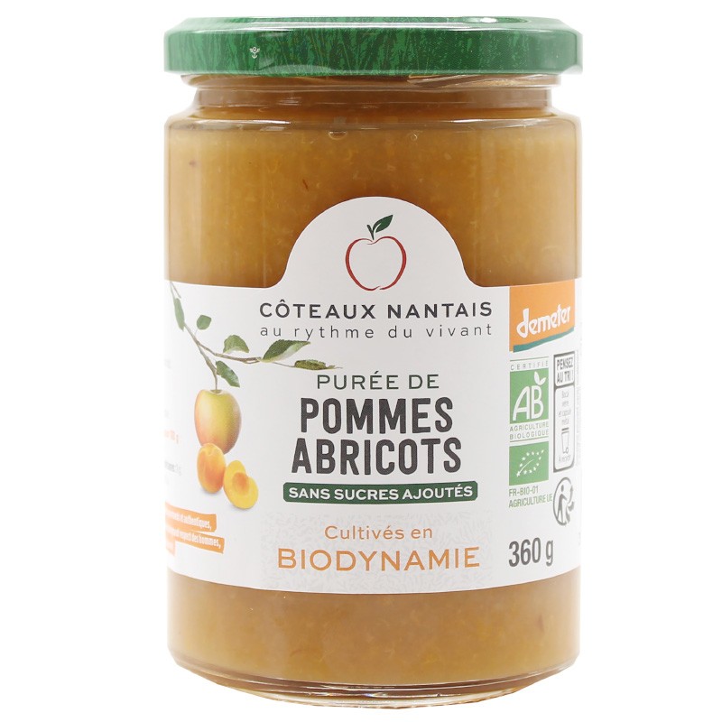 Purée pommes abricots Bio Demeter - 360 g