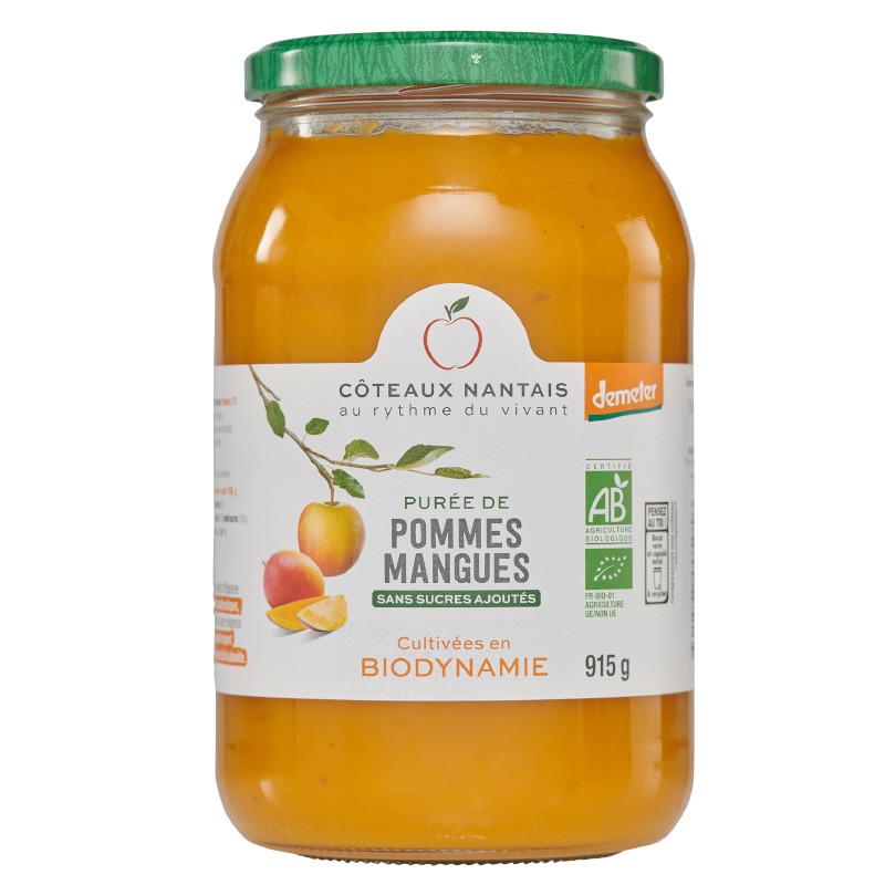 Purée de pommes Mangues Bio Demeter  - 915 g