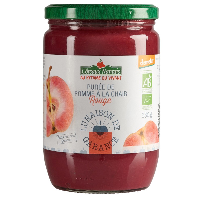 Purée de pommes Chair Rouge Bio Demeter - 630 g