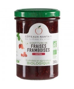 Confiture fraises framboises extra Bio - 260 g