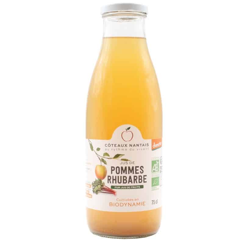 Jus pommes rhubarbe Bio Demeter - 75 cL